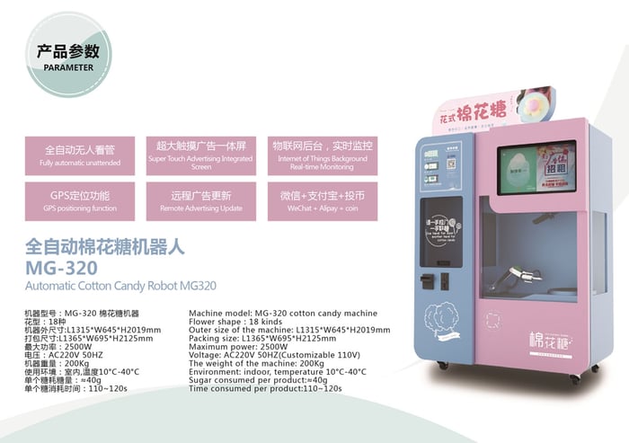 全自動わたあめ機MG320 - SHENZHEN HAOMIN TECHNOLOGY LIMITED